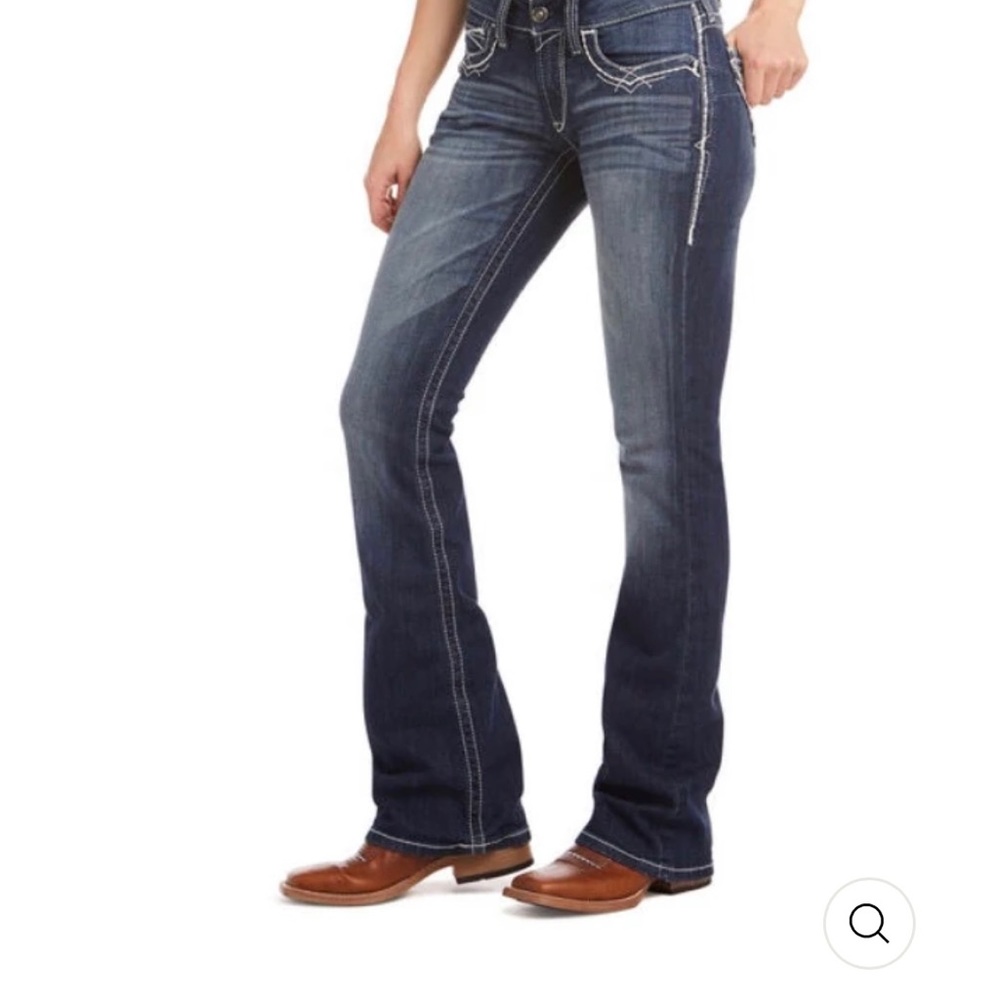 ARIAT R.E.A.L. MID RISE STRETCH ENTWINED BOOT CUT JEAN